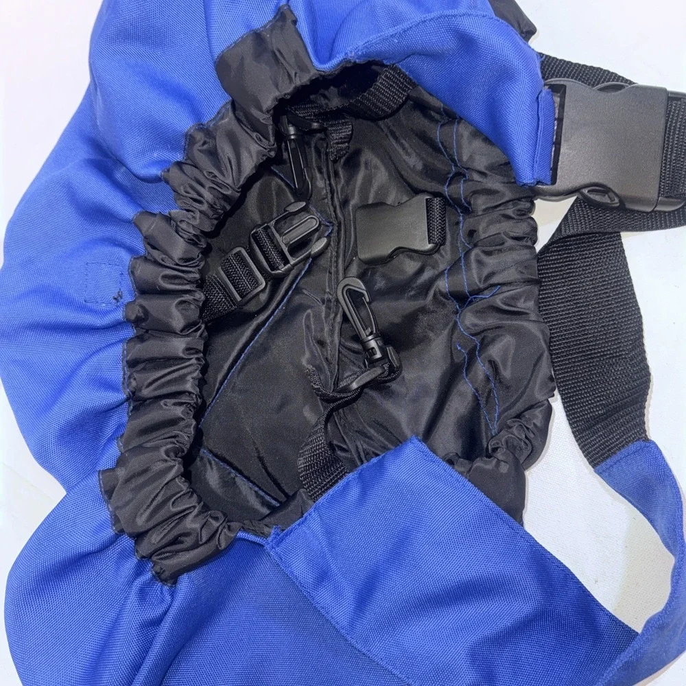 Outward Hound Dog Backpack Blue Sling Saddle Bag Pet Travel Gear Hiking Carrier